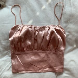 SHEIN Pink Silk Croptop // Size Large